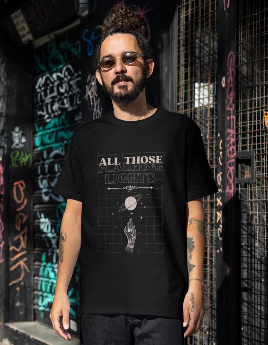 All Those Flashing Lights Tee - Black